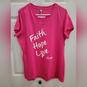 Faith, Hope, Love Pink workout‎ Shirt Size L